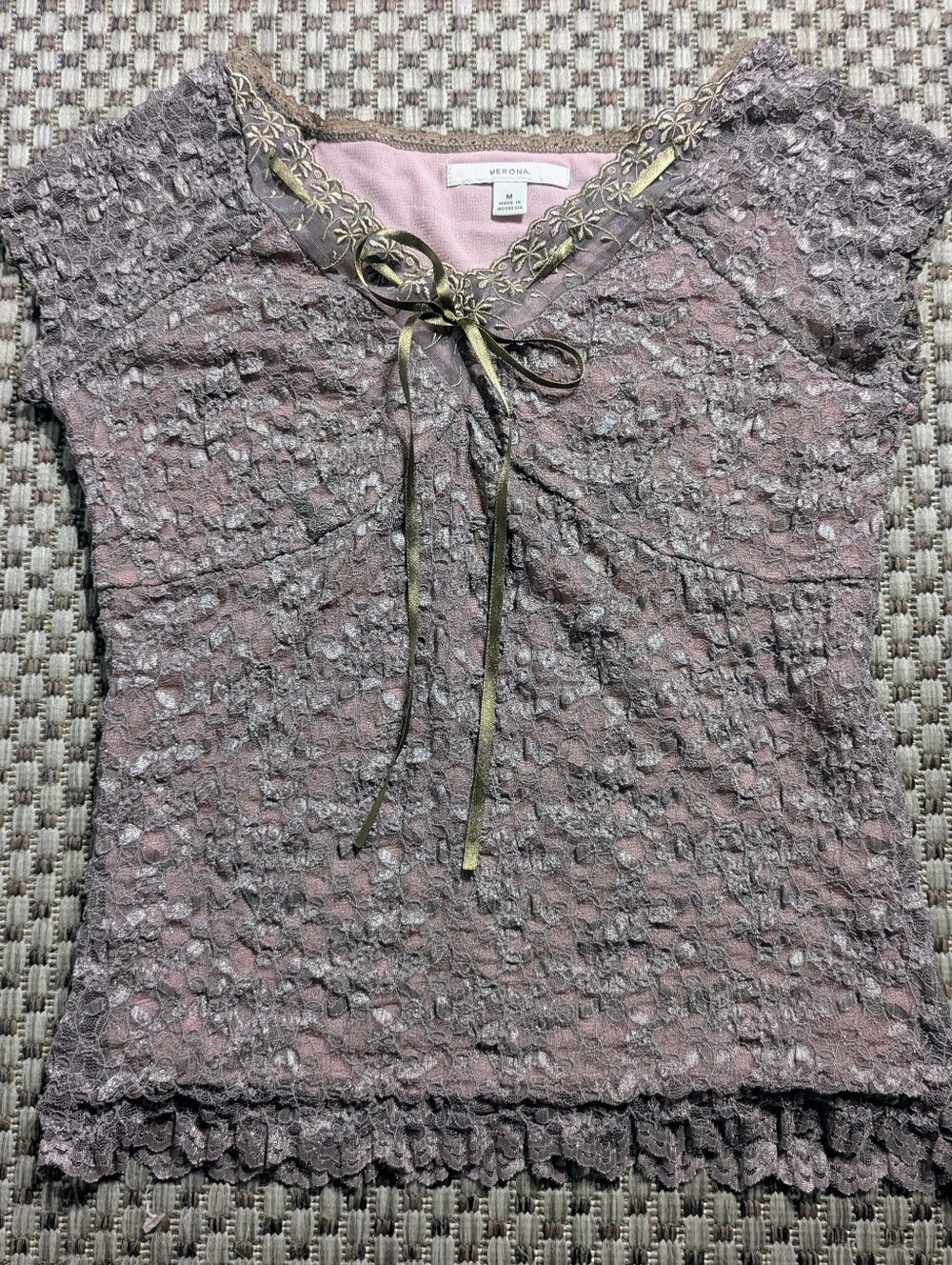Y2K Boho Fairy 90s Cottagecore Lace Vintage Merona Top size Medium